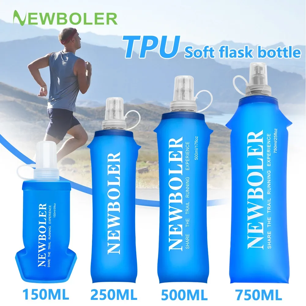 Bouteille pliable NEWBOLER en TPU, 150 à 750 ml