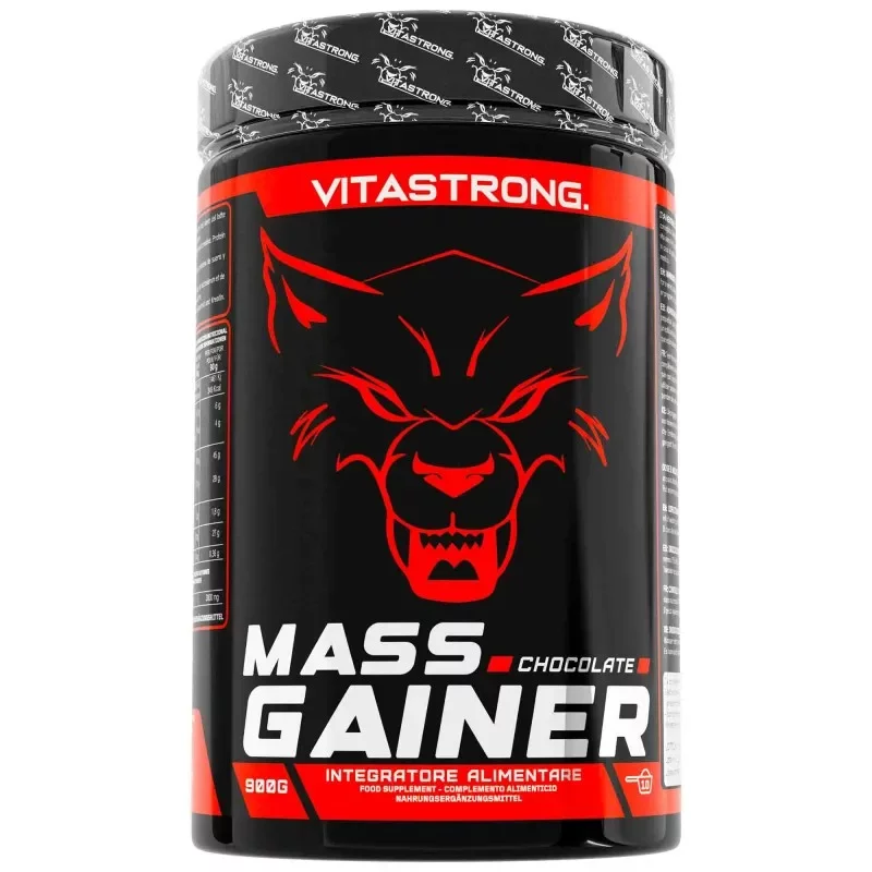 Mass Gainer Vitastrag, whey, cluster dextrin et créatine, 900 g cacao pour prise de masse